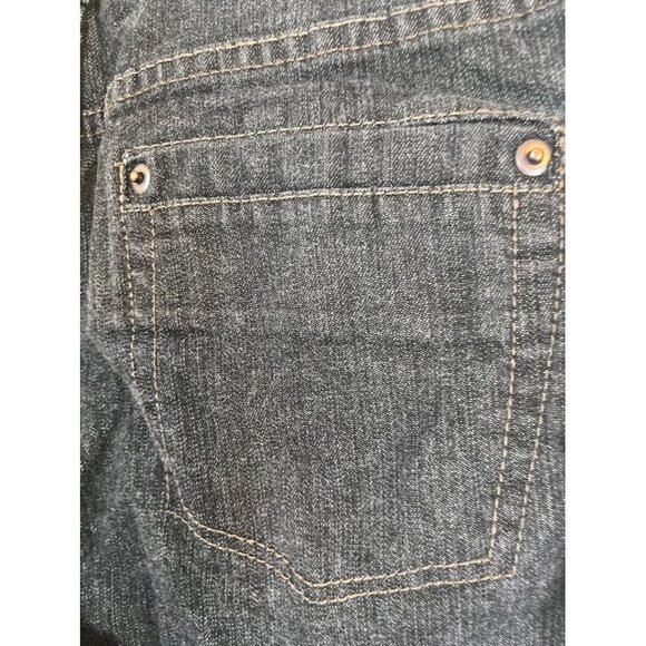 Coldwater Creek Jean 12 Black Denim Wide Leg Western Aztec Cowgirl Braid Hippie - Picture 9 of 14